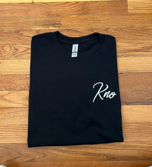 Kno Black Cotton Graphic Tee